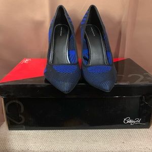 Zara Black and Blue Heels